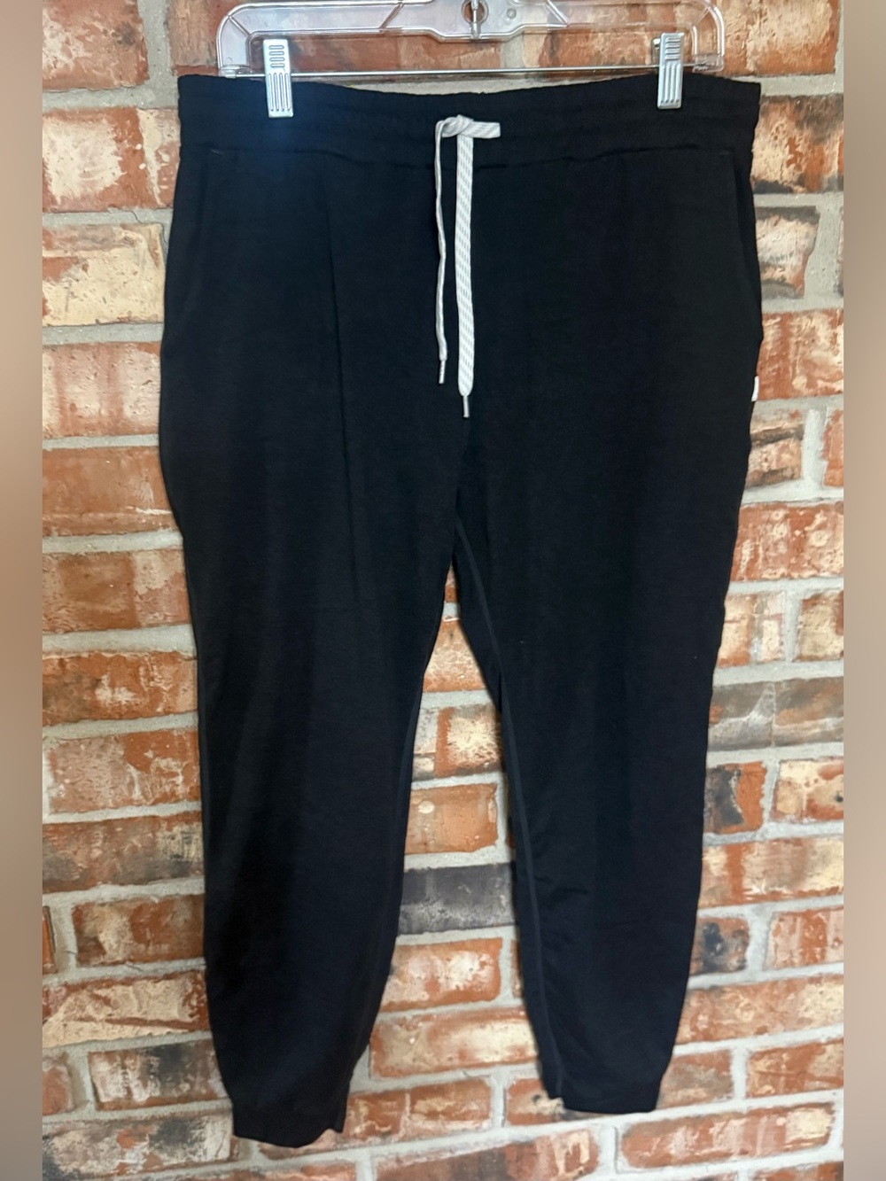 Vuori Dark Grey Jogger Pants with White Drawstring